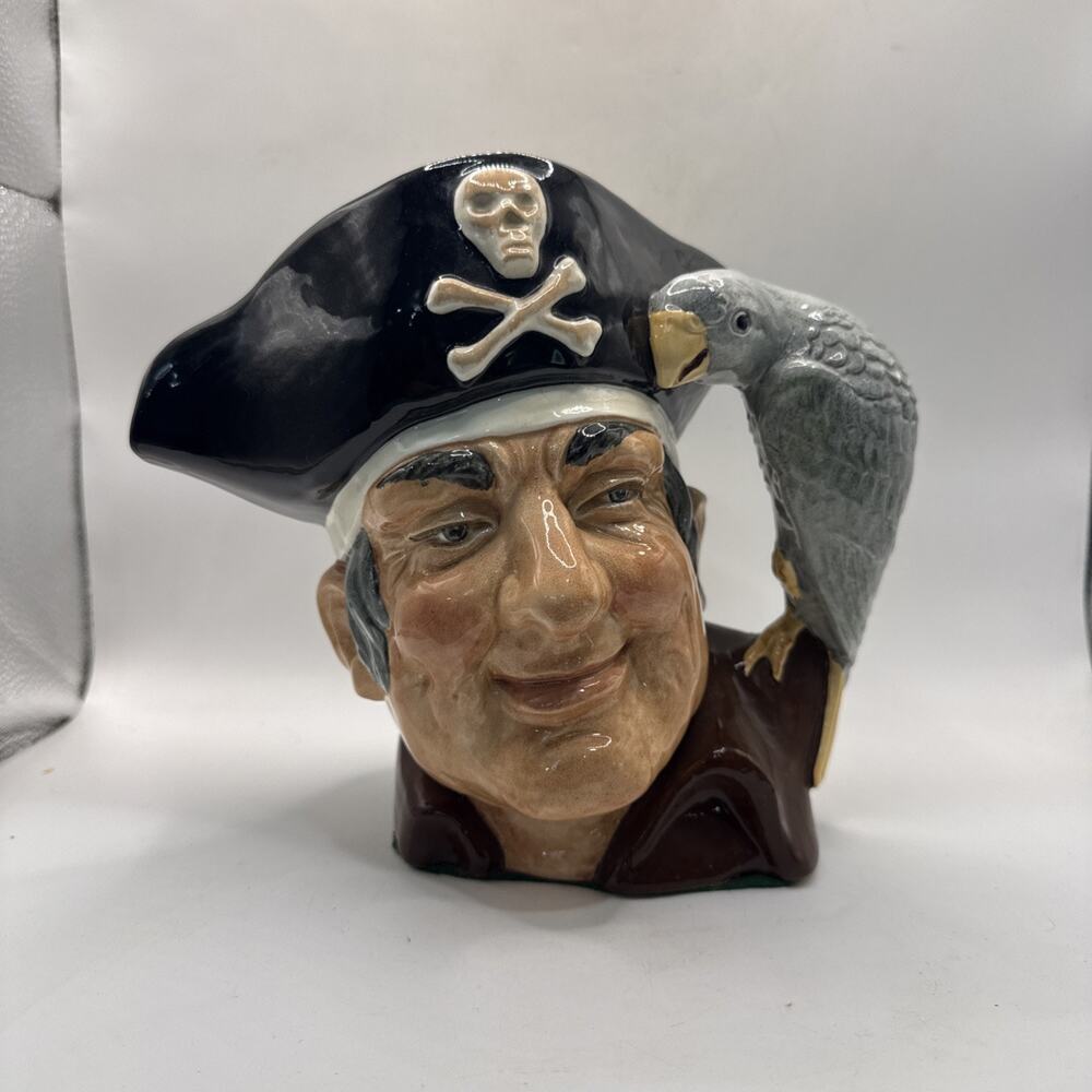 Royal Doulton 1951 Large Toby Character Jug Long John Silver & Parrot D6335 *
